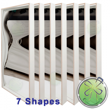 Distortingmirrors 150x68cm set 7 shapes white