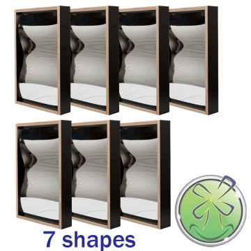 Distortingmirrors 60x38cm set 7 shapes