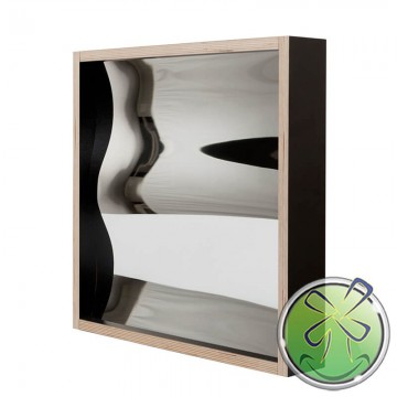 Smile mirror 50x50cm black concave convex concave