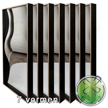 Distorting mirror set 150x68cm black