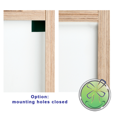 Option mounting holes closed